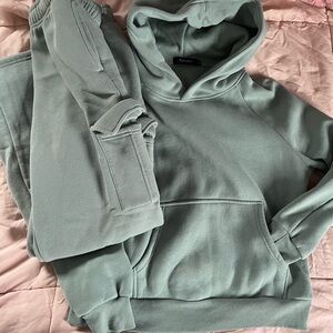 Sage Green Hoodie and Sweatpants Set